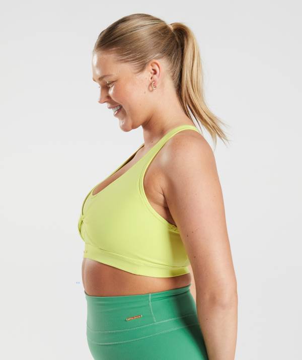 Damske Športové Podprsenky Gymshark Whitney Mesh Zelene | KR0392765